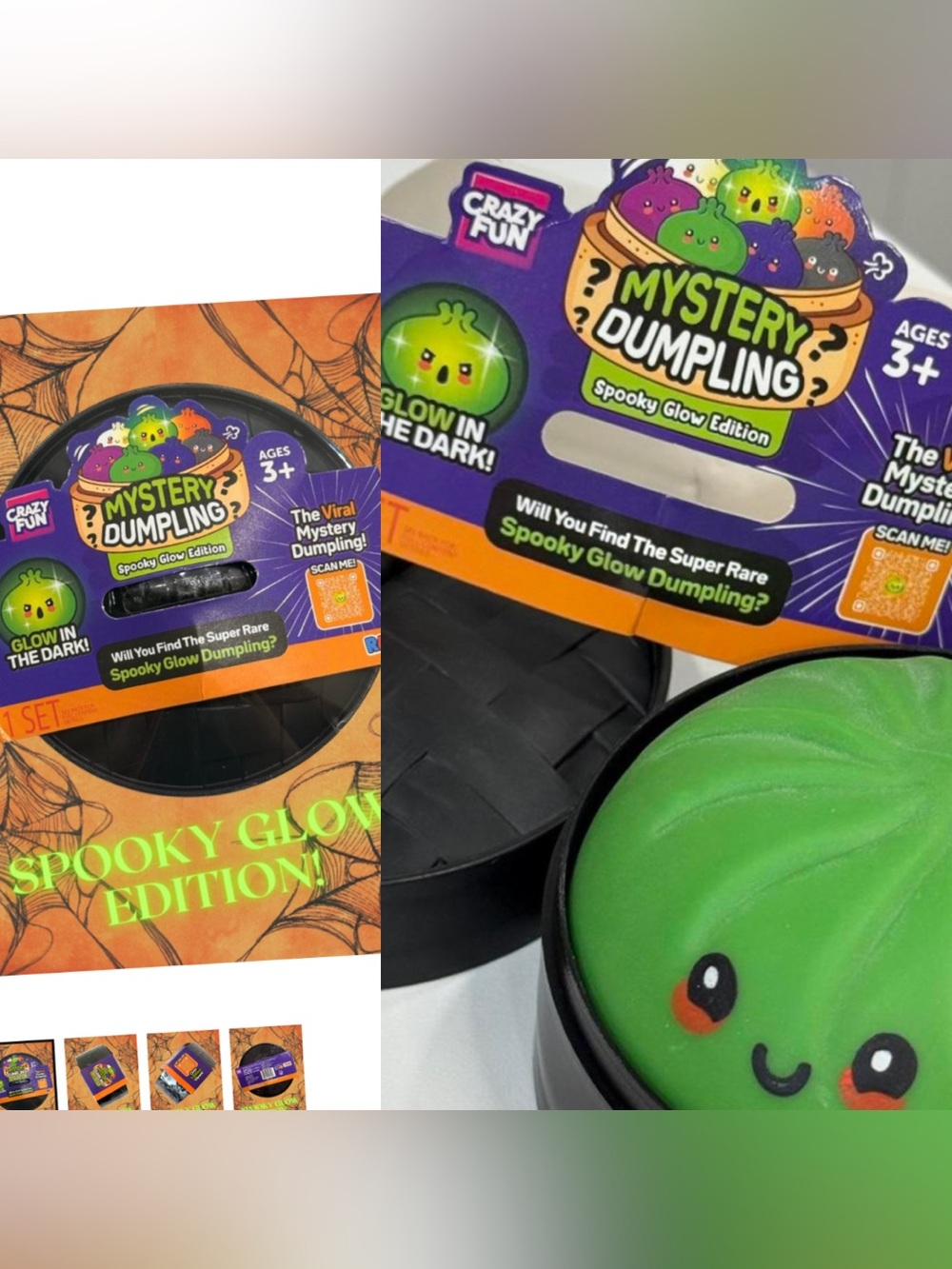 HALLOWEEN 🎃MYSTERY SQUISHY  Dumpling Spooky 👻 Glow in the Dark Edition | RMS
